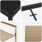 vidaXL Ensemble de jardin 5 pièces en poly rattan beige