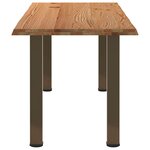 vidaXL Table à manger et bord naturel bois massif chêne rectangulaire