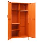 vidaXL Garde-robe Orange 90x50x180 cm Acier