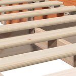 vidaXL Cadre de lit avec stockage Marron cire 90 x 190 cm Bois massif