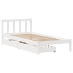 vidaXL Cadre de lit sans matelas blanc 100x200 cm bois de pin massif