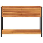 vidaXL Jardinière et étagère 110x45x80cm bois massif d'acacia et acier
