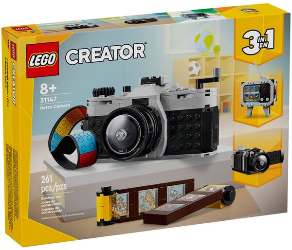 LEGO Creator 3-en-1 - L'appareil photo rétro (31147) : Créez  Jouez et Exposez !