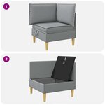 vidaXL Sofa avec rangement Tissu