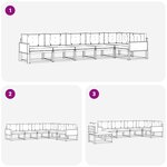 vidaXL Ensemble de canapés d'extérieur 6 pc Naturel et Anthracite