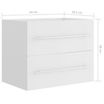 vidaXL Armoire d'évier Blanc 60x38 5x48 cm Bois d’ingénierie