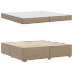 vidaXL Cadre de lit avec matelas Cappuccino 200 x 200 cm tissu
