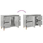 vidaXL Meuble d'évier gris béton 80x33x60 cm bois d'ingénierie