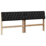 vidaXL Tête de lit capitonnée Noir 180 cm Pin massif