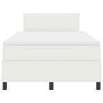vidaXL Lit à ressort LED avec tête de lit Crème et Blanc 120 x 190 cm