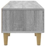 vidaXL Meuble TV Sonoma gris 147 x 34 5 x 30 cm Bois d'ingénierie