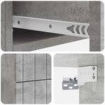 vidaXL Cabinet de chevet mural Gris béton 33 x 34 5 x 43 cm