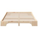 vidaXL Cadre de lit surélevé Marron 140 x 220 cm Bois massif en pin
