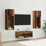 vidaXL Meubles TV muraux 4 Pièces Chêne artisanal 40 x 30 x 30 cm