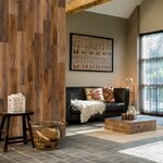 WallArt Planches d'aspect de bois Marron terre d'ombre