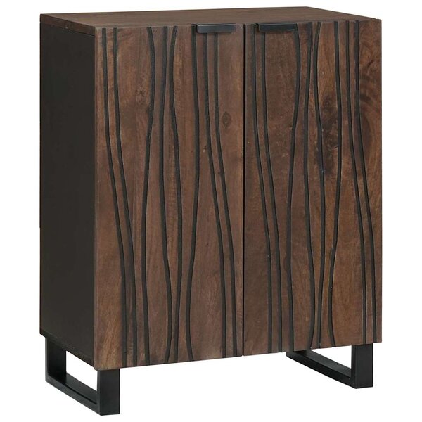 vidaXL Buffet Noyer 60 x 33 5 x 75 cm Bois de mangue massif
