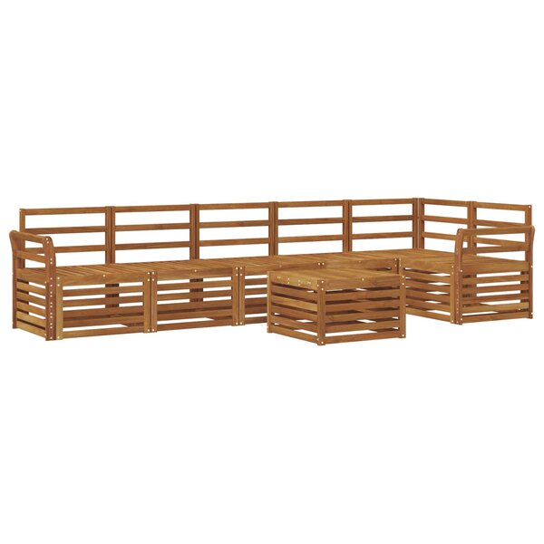 vidaXL Ensemble de canapés d'extérieur 7 pc Naturel Polyester