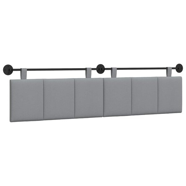 vidaXL Tête de lit suspendue Gris clair Tissu