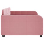 vidaXL Lit de repos rose 90x200 cm velours