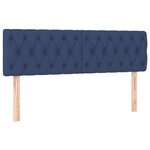 vidaXL Tête de lit à LED Bleu 160x7x78/88 cm Tissu