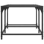 vidaXL Table basse avec dessus en verre transparent 98 5x50x40cm acier