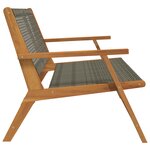 vidaXL Banc de jardin gris 122x76x73 5 cm en bois massif d'acacia