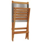 vidaXL Chaises de jardin lot de 2 gris bois d'acacia et polypropylène