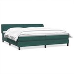 vidaXL Sommier à lattes de lit et matelas vert foncé 180x220cm velours