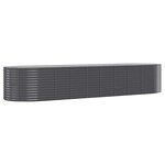 vidaXL Lit surélevé de jardin Acier galvanisé Anthracite