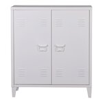 Casier de bureau armoire meuble de rangement pour bureau atelier chambre acier de bureau métallique à 2 portes 90 x 80 x 33 cm blanc 03_0006336