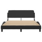 vidaXL Cadre de lit sans matelas noir et blanc 120x200 cm similicuir