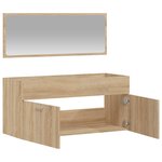 vidaXL Armoire de bain avec miroir chêne sonoma bois d'ingénierie