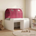 vidaXL Lit avec Tunnel 4 Pièces Chêne Artisanal et Rouge