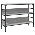vidaXL Table console sonoma gris 100x32x75 cm bois d'ingénierie