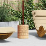 vidaXL Pied de parasol Marron Ø34 x 40 cm Bois Massif