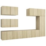 vidaXL Ensemble de meuble TV 6 Pièces Chêne sonoma Bois d'ingénierie