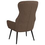 vidaXL Chaise de relaxation avec tabouret Taupe Tissu
