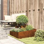 vidaXL Cache-pot de jardin Marron 80 x 80 x 50 cm