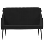 vidaXL Banc Noir 110x76x80 cm Velours