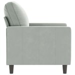 vidaXL Fauteuil Gris clair 60 cm Velours