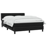 vidaXL Sommier à lattes de lit avec matelas noir 160x210 cm velours