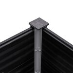 vidaXL Lit surélevé de jardin 250x50x91 cm WPC Gris