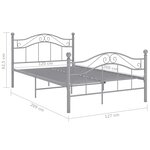 vidaXL Cadre de lit sans matelas gris métal 120x200 cm