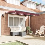 vidaXL Auvent Rétractable Bordeaux 250 x 200 cm tissu