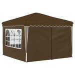 vidaXL Tente de fête pop-up 288 x 288 x 245 cm Taupe Tissu Oxford