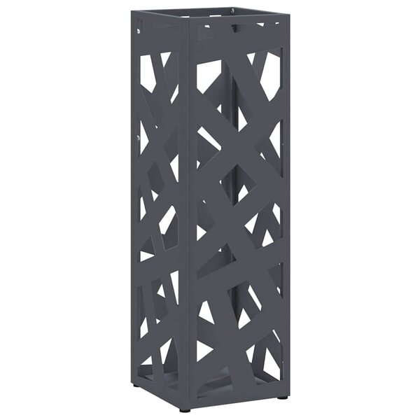 vidaXL Porte-parapluie Anthracite 15 5 x 15 5 x 49 cm Acier