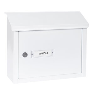 Pack Bouche d'entrée + Boîte aux lettre en acier V4071 Fente 33 x 4 cm Blanc