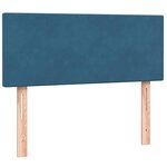 vidaXL Sommier à lattes de lit et matelas bleu foncé 120x210cm velours