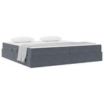 vidaXL Lit avec rangement et matelas Gris foncé 200 x 200 cm Velours