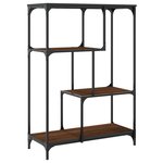 vidaXL Bibliothèque chêne marron 81x36x115 cm bois ingénierie et acier